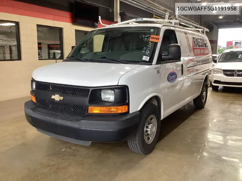 2016 Chevrolet Express 2500 Work Van VIN: 1GCWGAFF5G1191958 Lot: 40460173