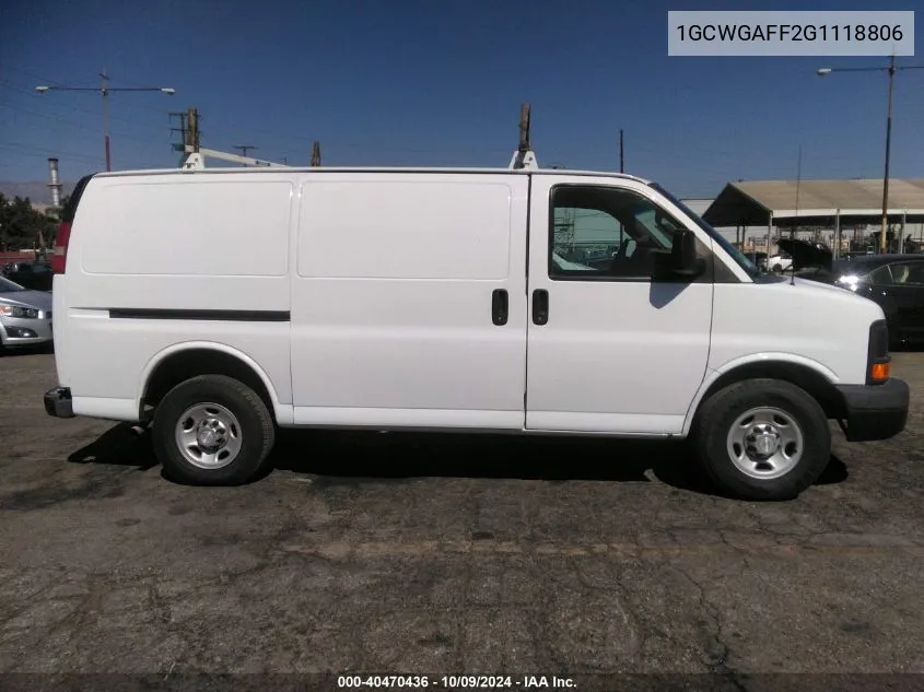 1GCWGAFF2G1118806 2016 Chevrolet Express 2500 Work Van