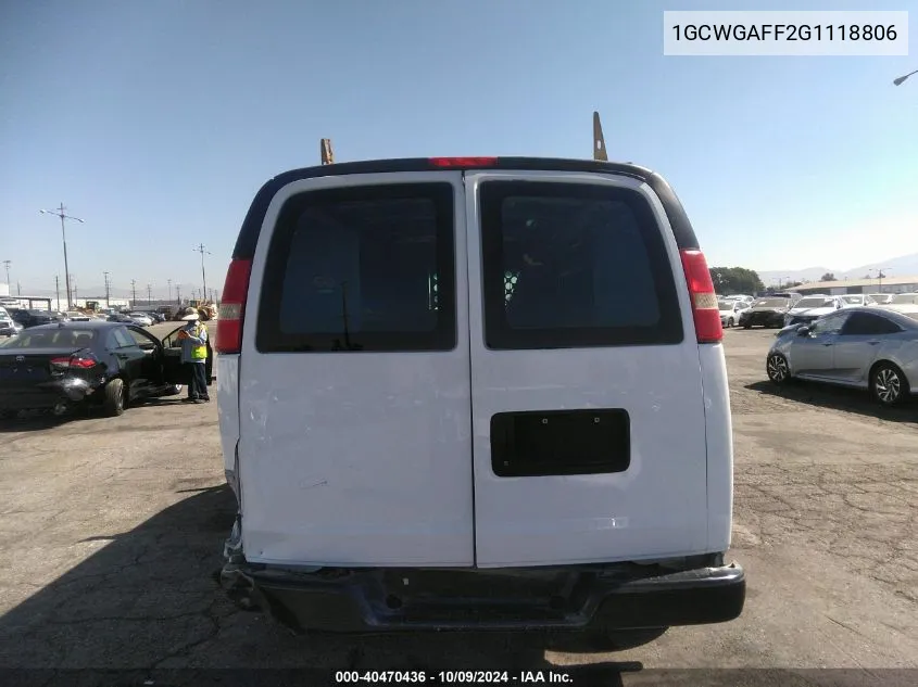 1GCWGAFF2G1118806 2016 Chevrolet Express 2500 Work Van