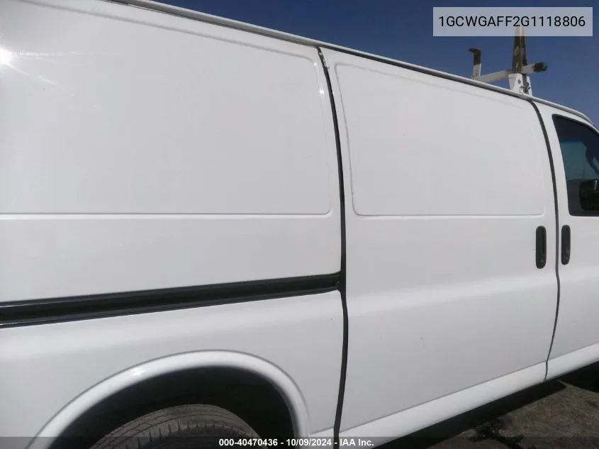 1GCWGAFF2G1118806 2016 Chevrolet Express 2500 Work Van