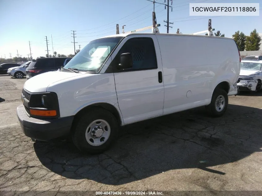 1GCWGAFF2G1118806 2016 Chevrolet Express 2500 Work Van