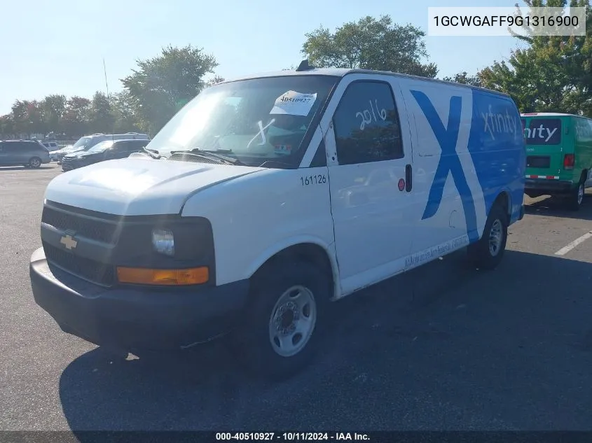 1GCWGAFF9G1316900 2016 Chevrolet Express 2500 Work Van