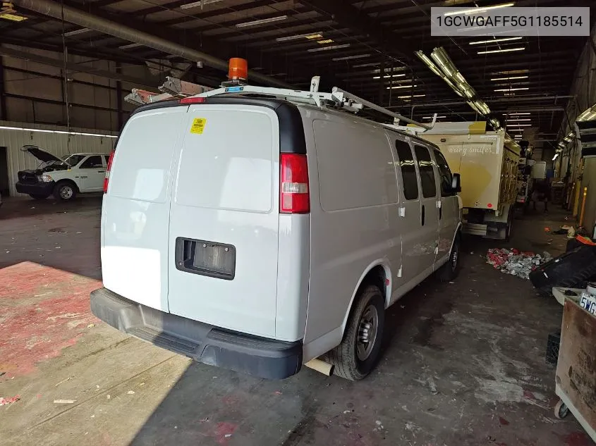 2016 Chevrolet Express 2500 Work Van VIN: 1GCWGAFF5G1185514 Lot: 40535383