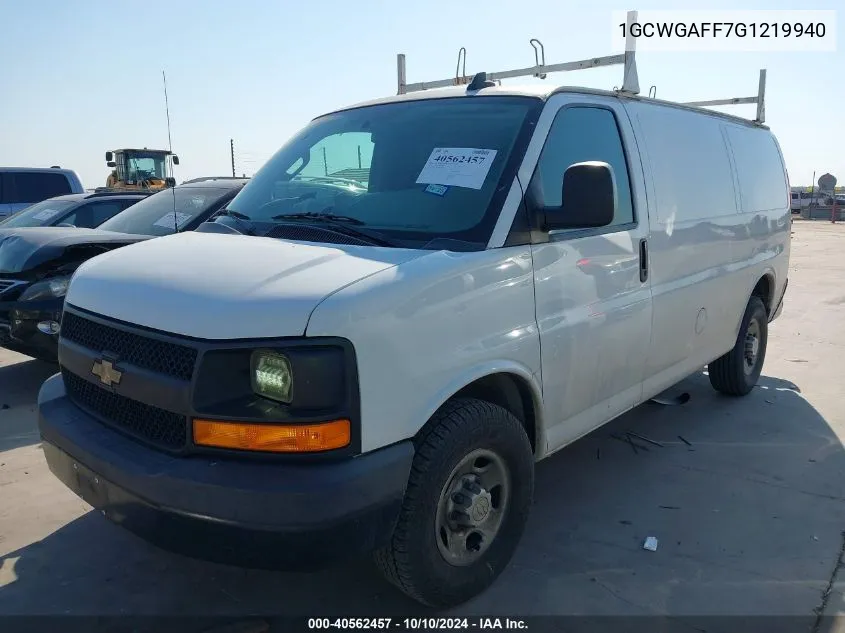 1GCWGAFF7G1219940 2016 Chevrolet Express 2500 Work Van