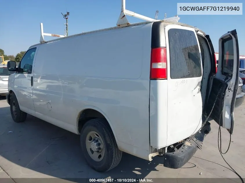 1GCWGAFF7G1219940 2016 Chevrolet Express 2500 Work Van