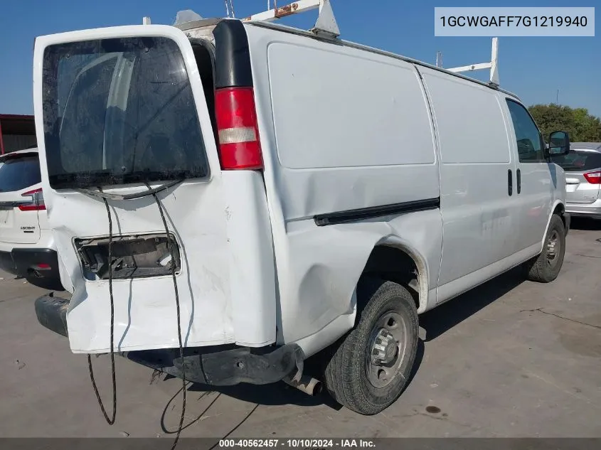 1GCWGAFF7G1219940 2016 Chevrolet Express 2500 Work Van