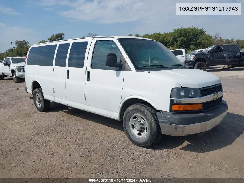 2016 Chevrolet Express G3500 Lt VIN: 1GAZGPFG1G1217943 Lot: 40575110