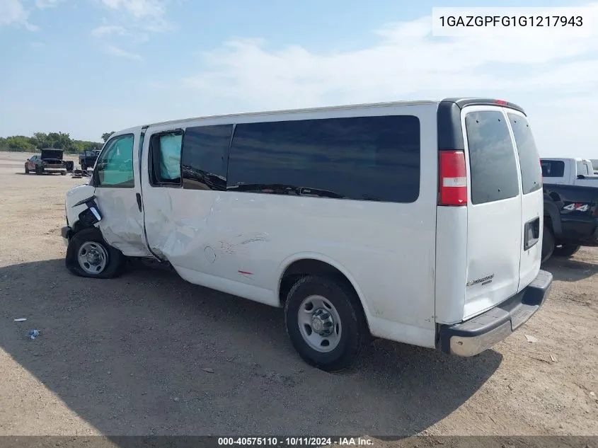 2016 Chevrolet Express G3500 Lt VIN: 1GAZGPFG1G1217943 Lot: 40575110