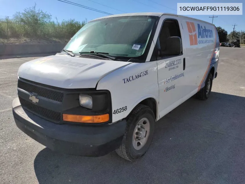 2016 Chevrolet Express 2500 Work Van VIN: 1GCWGAFF9G1119306 Lot: 40578176