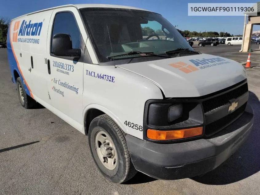 2016 Chevrolet Express 2500 Work Van VIN: 1GCWGAFF9G1119306 Lot: 40578176