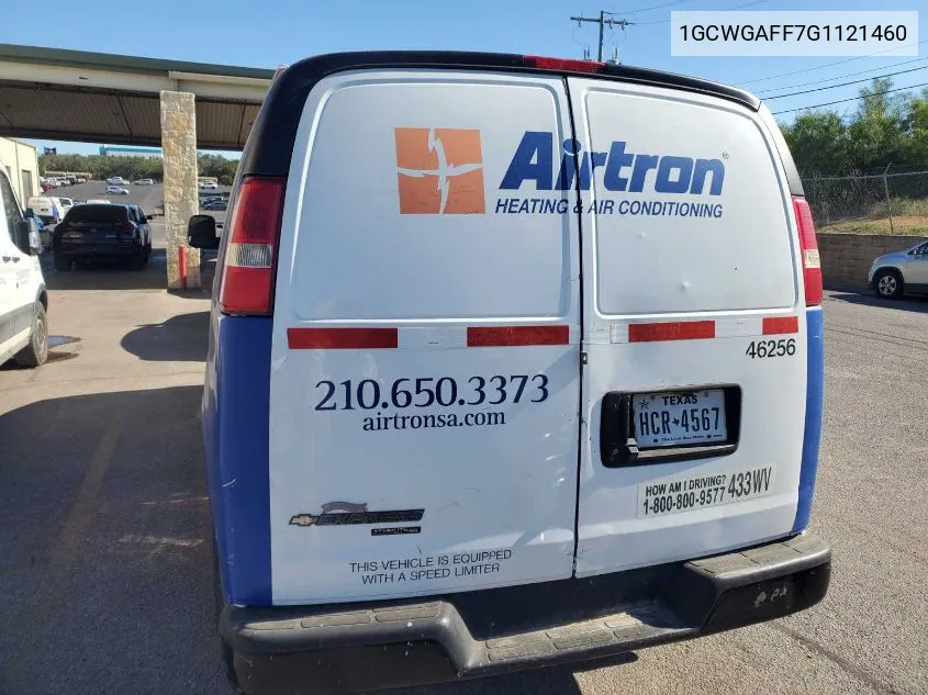 1GCWGAFF7G1121460 2016 Chevrolet Express 2500 Work Van