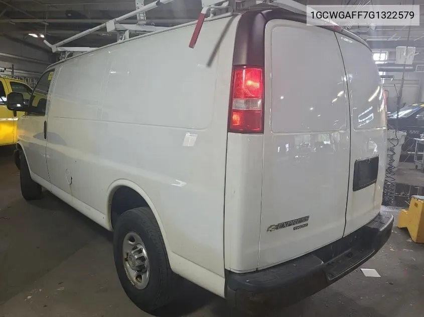 1GCWGAFF7G1322579 2016 Chevrolet Express 2500 Work Van