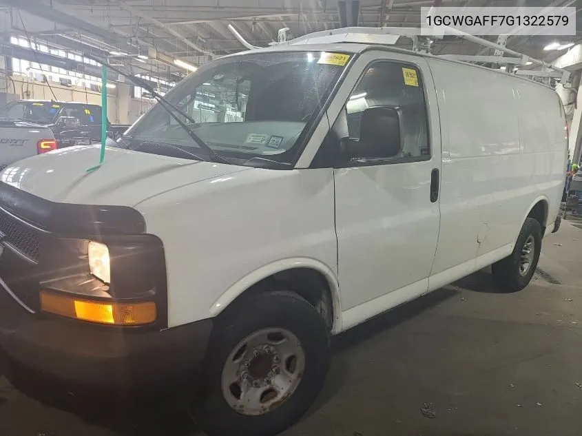 2016 Chevrolet Express 2500 Work Van VIN: 1GCWGAFF7G1322579 Lot: 40588762