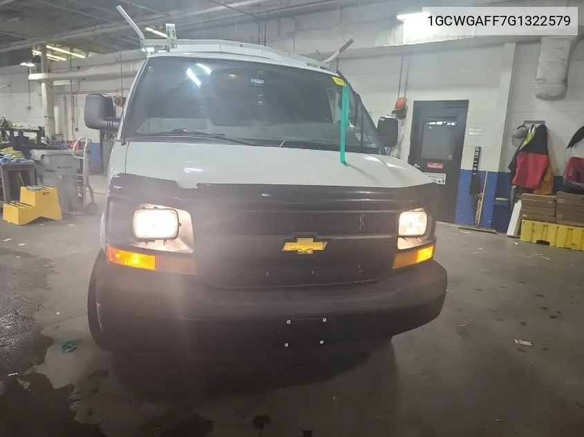 2016 Chevrolet Express 2500 Work Van VIN: 1GCWGAFF7G1322579 Lot: 40588762