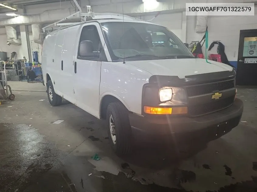 2016 Chevrolet Express 2500 Work Van VIN: 1GCWGAFF7G1322579 Lot: 40588762