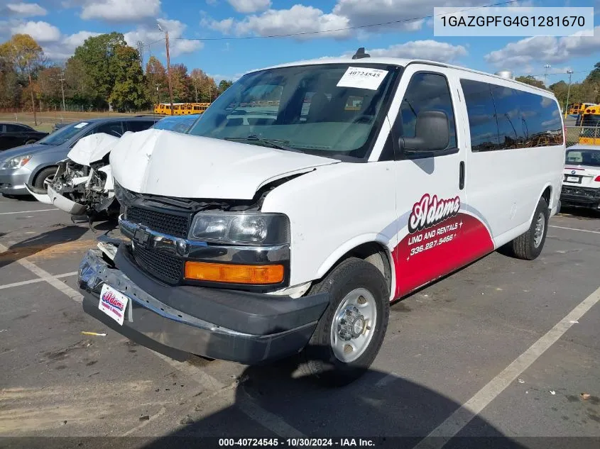 1GAZGPFG4G1281670 2016 Chevrolet Express 3500 Lt