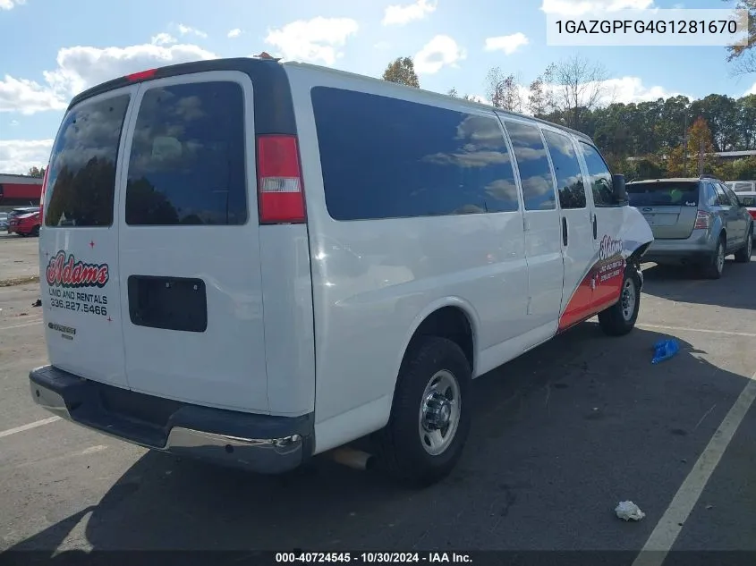 1GAZGPFG4G1281670 2016 Chevrolet Express 3500 Lt