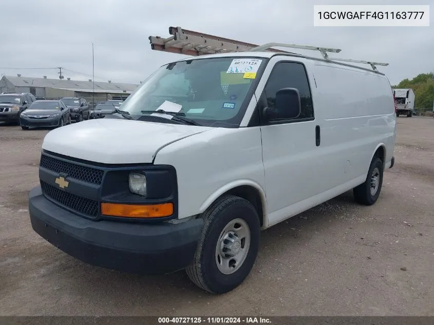 1GCWGAFF4G1163777 2016 Chevrolet Express 2500 Work Van