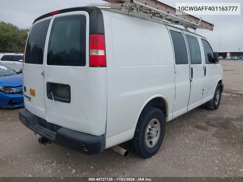 1GCWGAFF4G1163777 2016 Chevrolet Express 2500 Work Van