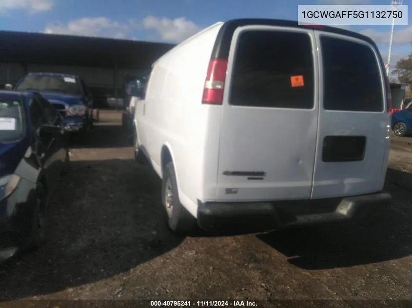 2016 Chevrolet Express 2500 Work Van VIN: 1GCWGAFF5G1132750 Lot: 40795241