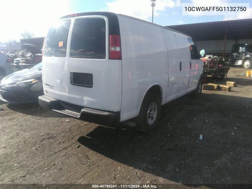 2016 Chevrolet Express 2500 Work Van VIN: 1GCWGAFF5G1132750 Lot: 40795241