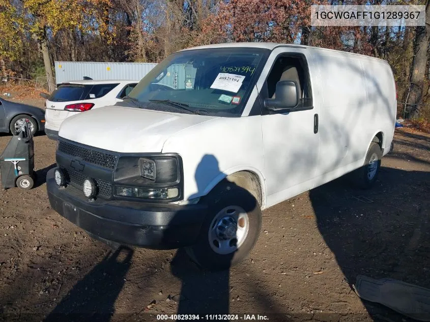 2016 Chevrolet Express 2500 Work Van VIN: 1GCWGAFF1G1289367 Lot: 40829394