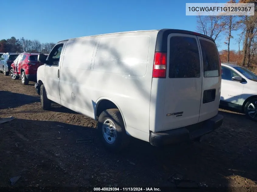 2016 Chevrolet Express 2500 Work Van VIN: 1GCWGAFF1G1289367 Lot: 40829394