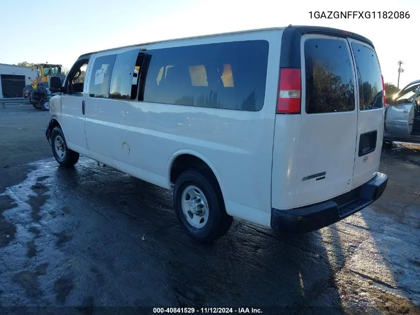 2016 Chevrolet Express 3500 Ls VIN: 1GAZGNFFXG1182086 Lot: 40841529