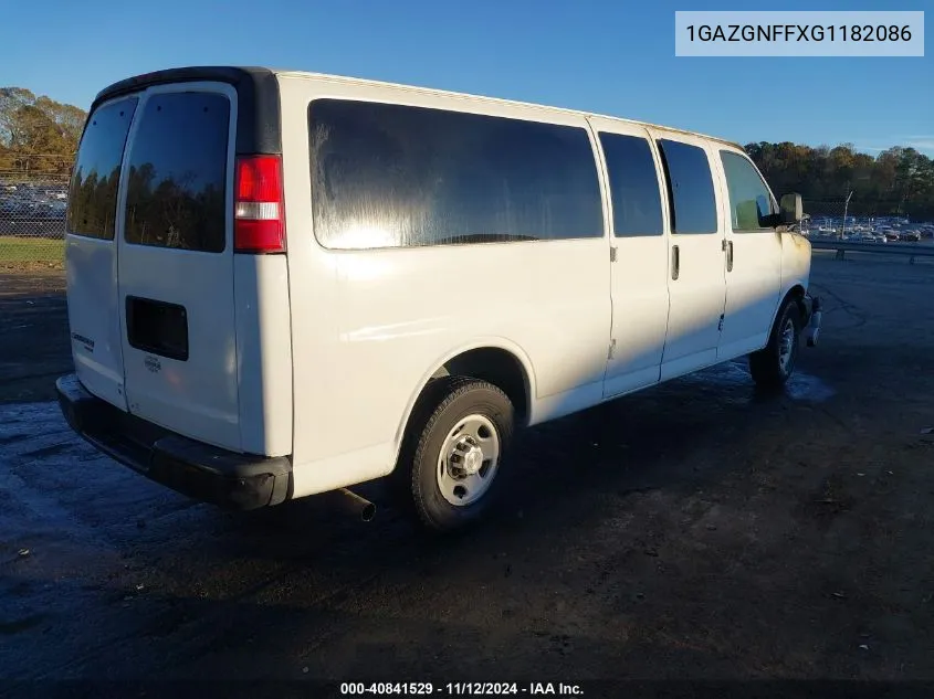 2016 Chevrolet Express 3500 Ls VIN: 1GAZGNFFXG1182086 Lot: 40841529