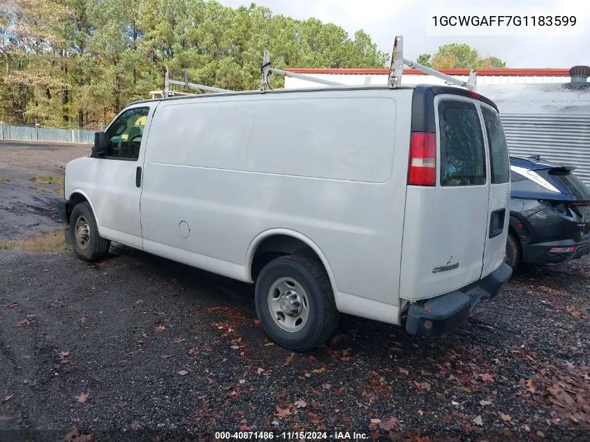 2016 Chevrolet Express 2500 Work Van VIN: 1GCWGAFF7G1183599 Lot: 40871486