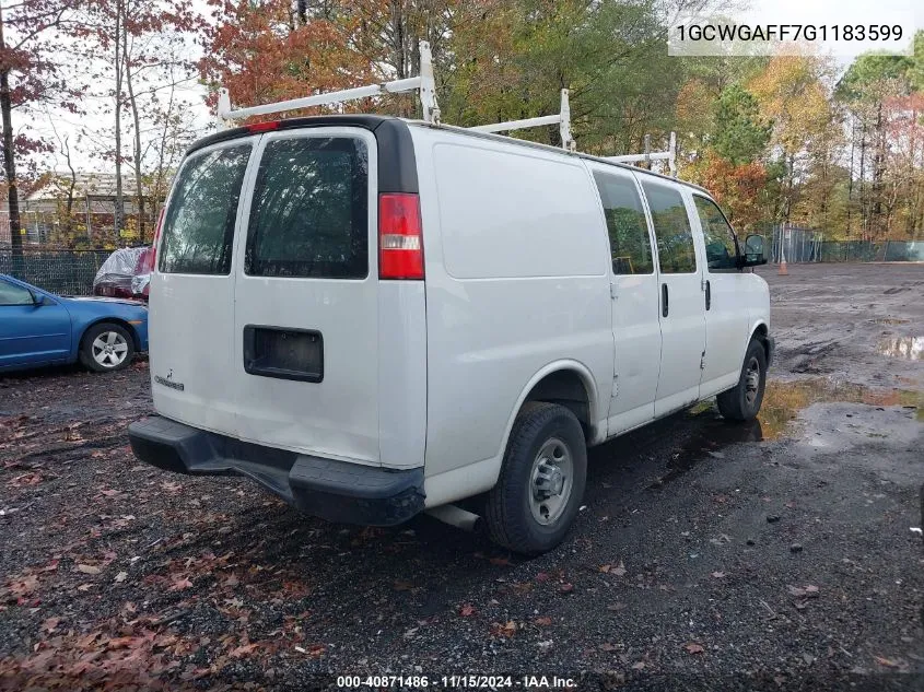 2016 Chevrolet Express 2500 Work Van VIN: 1GCWGAFF7G1183599 Lot: 40871486