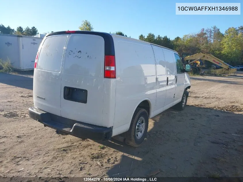 2017 Chevrolet Express VIN: 1GCWGAFFXH1346988 Lot: 12064275