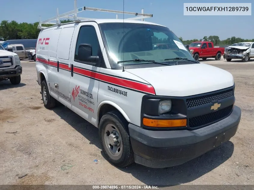 2017 Chevrolet Express 2500 Work Van VIN: 1GCWGAFFXH1289739 Lot: 39874895