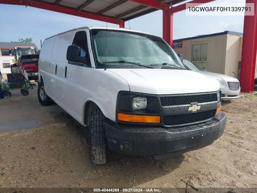 2017 Chevrolet Express 2500 Work Van VIN: 1GCWGAFF0H1339791 Lot: 40444269