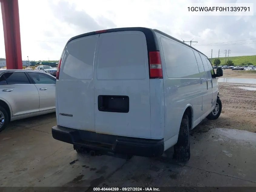 2017 Chevrolet Express 2500 Work Van VIN: 1GCWGAFF0H1339791 Lot: 40444269