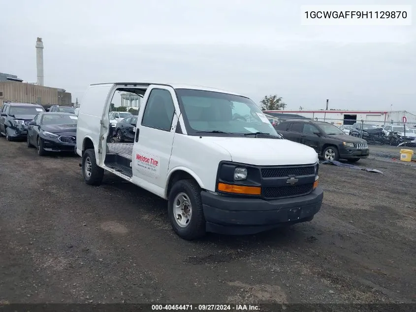 2017 Chevrolet Express 2500 Work Van VIN: 1GCWGAFF9H1129870 Lot: 40454471