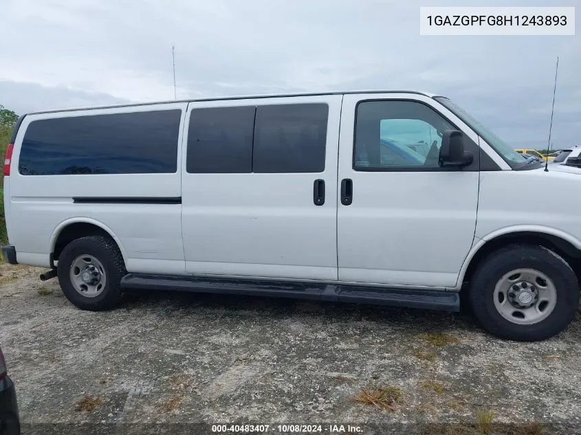 2017 Chevrolet Express G3500 Lt VIN: 1GAZGPFG8H1243893 Lot: 40483407