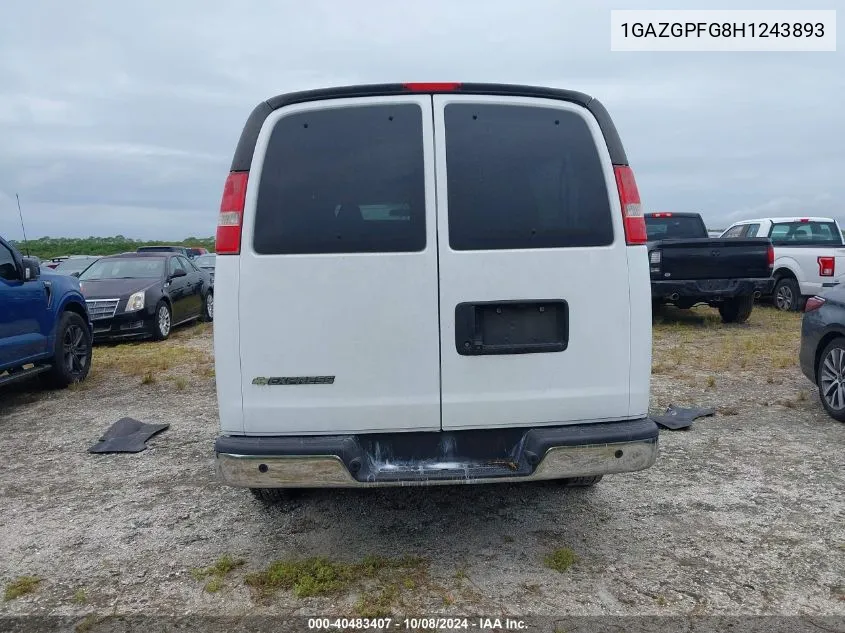 2017 Chevrolet Express G3500 Lt VIN: 1GAZGPFG8H1243893 Lot: 40483407