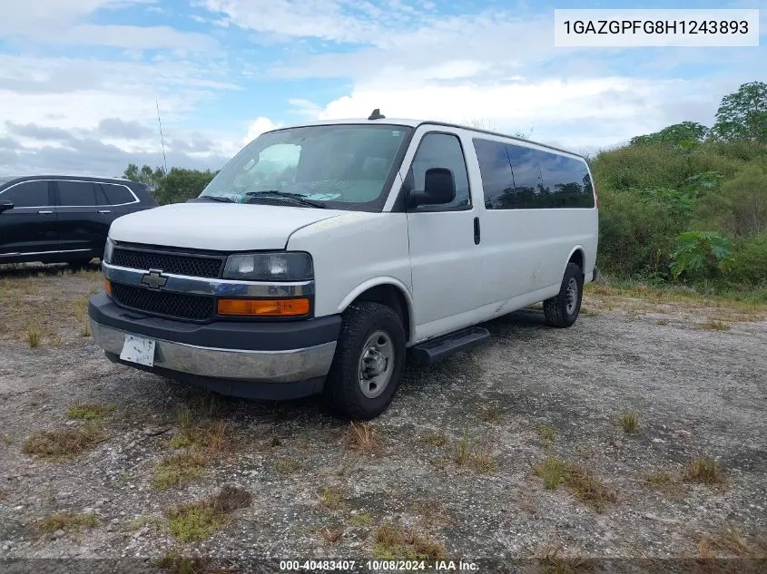 2017 Chevrolet Express G3500 Lt VIN: 1GAZGPFG8H1243893 Lot: 40483407