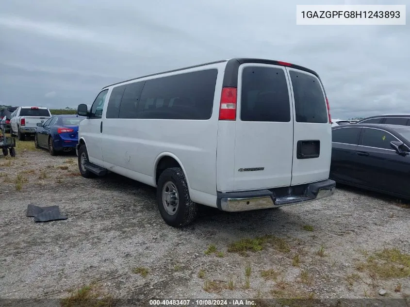 2017 Chevrolet Express G3500 Lt VIN: 1GAZGPFG8H1243893 Lot: 40483407