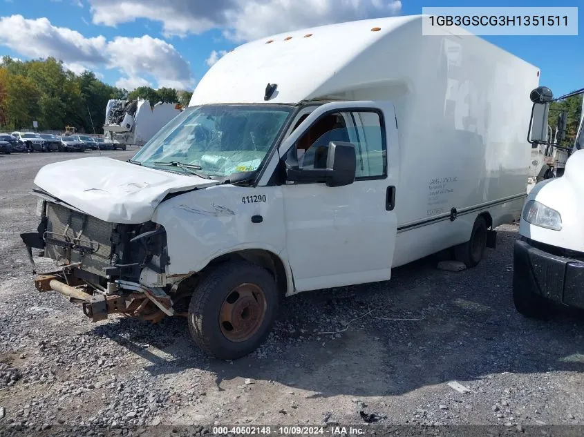 2017 Chevrolet Express G3500 VIN: 1GB3GSCG3H1351511 Lot: 40502148