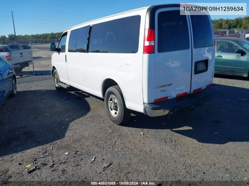 2017 Chevrolet Express 3500 Lt VIN: 1GAZGPFG9H1259634 Lot: 40531089