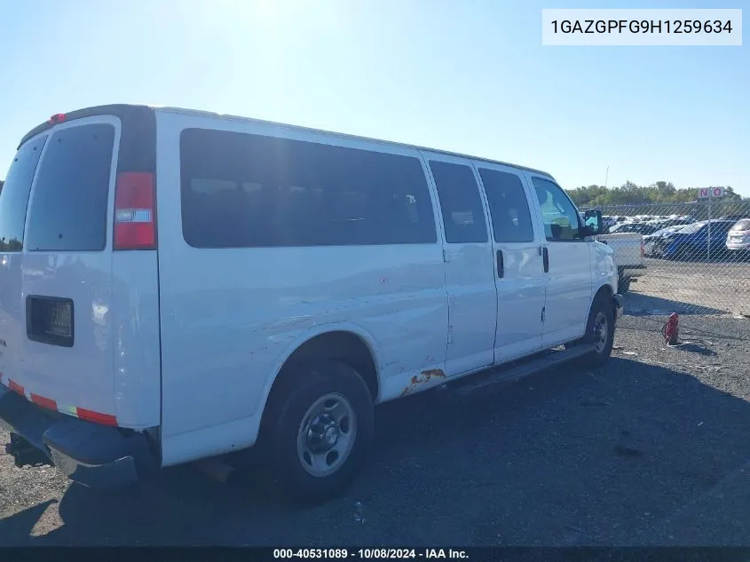 2017 Chevrolet Express 3500 Lt VIN: 1GAZGPFG9H1259634 Lot: 40531089