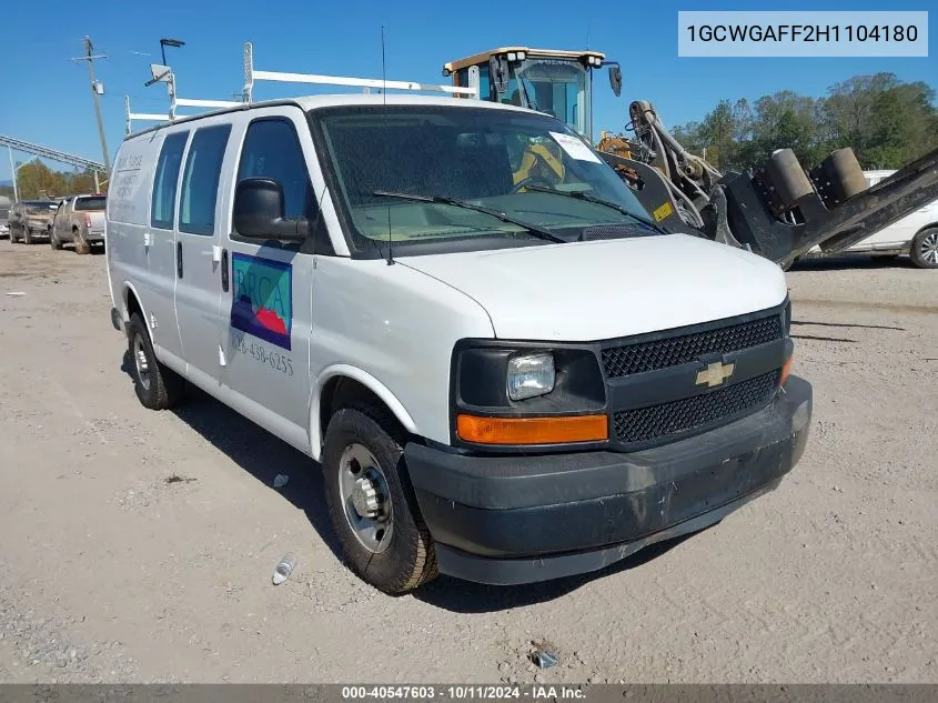 1GCWGAFF2H1104180 2017 Chevrolet Express 2500 Work Van