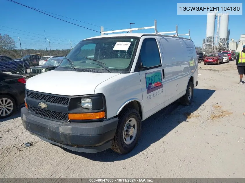 1GCWGAFF2H1104180 2017 Chevrolet Express 2500 Work Van