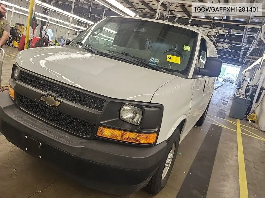 2017 Chevrolet Express 2500 Work Van VIN: 1GCWGAFFXH1281401 Lot: 40550934