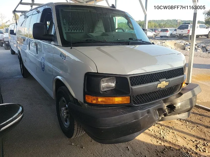 2017 Chevrolet Express G2500 VIN: 1GCWGBFF7H1163005 Lot: 40555063