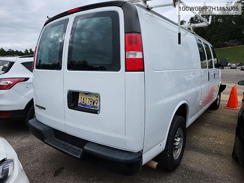 2017 Chevrolet Express G2500 VIN: 1GCWGBFF7H1163005 Lot: 40555063