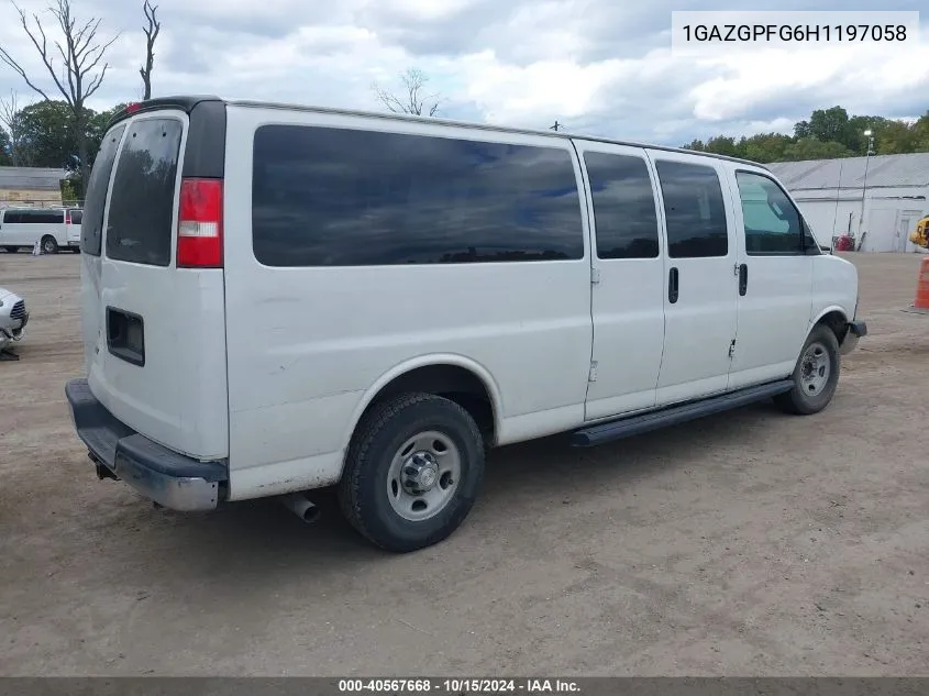 2017 Chevrolet Express G3500 Lt VIN: 1GAZGPFG6H1197058 Lot: 40567668