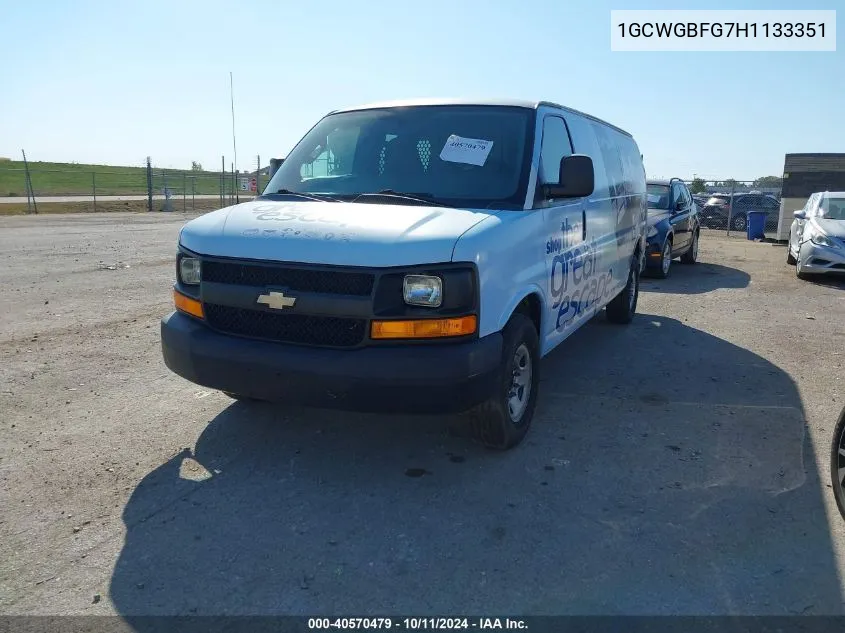 2017 Chevrolet Express 2500 Work Van VIN: 1GCWGBFG7H1133351 Lot: 40570479